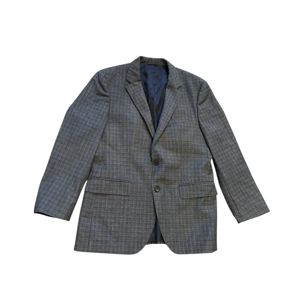HUGO BOSS 38S Black Plaid "The James4" 100% Wool Hopsack Blazer $595 Sport Coat